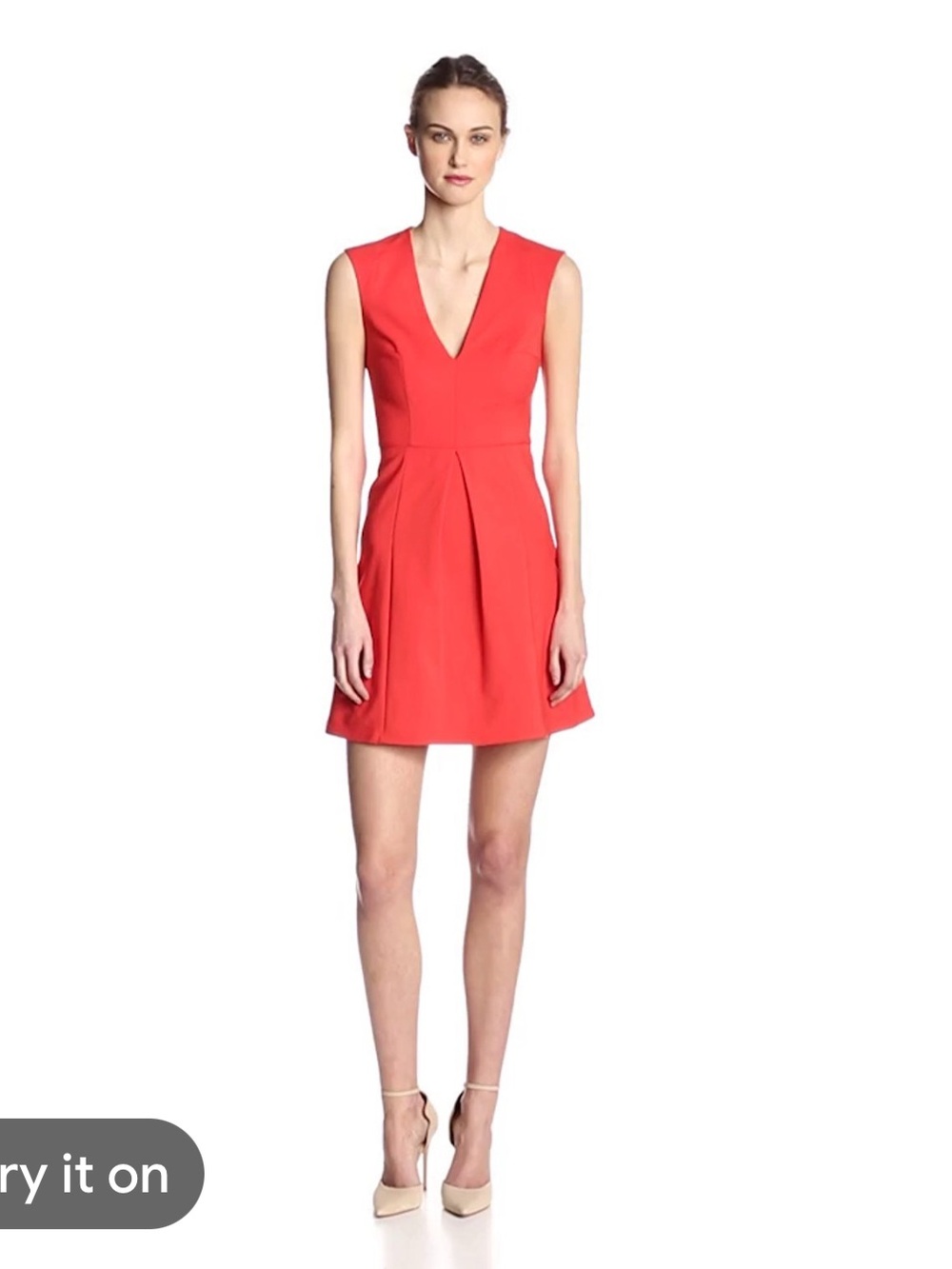 French Connection Capri Cotton Dress - Size 2 - Bright Orange 🧡🍊🧶